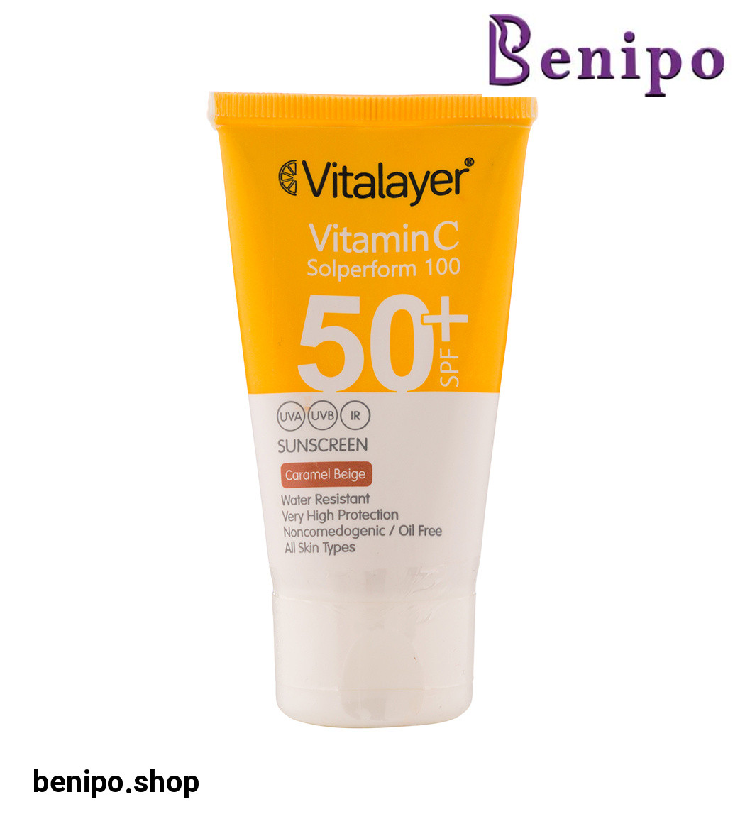ضد آفتاب رنگی SPF50 حاوی ویتامین سی حجم 40میل