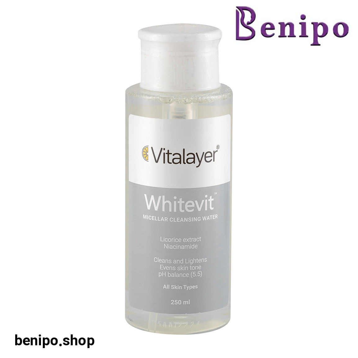 میسلار واتر مدل Whitevit حجم 250 میلی لیتر