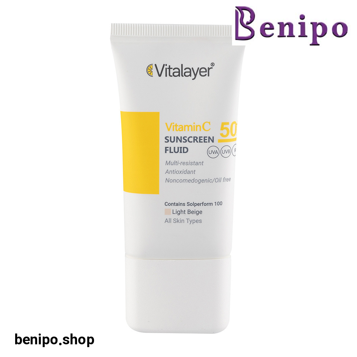 فلوئید ضد آفتاب رنگی مدل Vitamin C حجم 50 میل