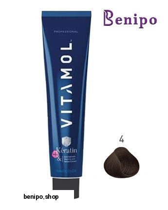 رنگ موی 120 میلی سری طبیعی شماره 4 قهوه ای متوسط (با دستکش وکلاه)