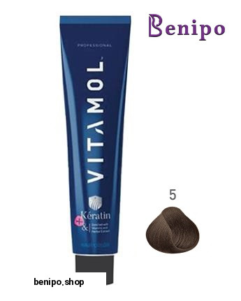 رنگ موی 120 میلی سری طبیعی شماره 5 قهوه ای روشن (با دستکش وکلاه)