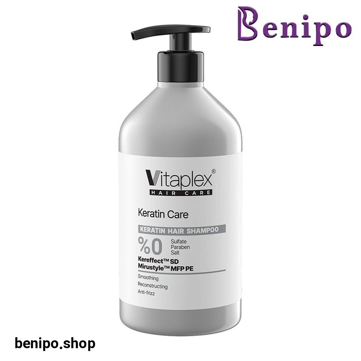 شامپو فاقد سولفات مناسب مو کراتین شده حجم 500 میلی لیتر