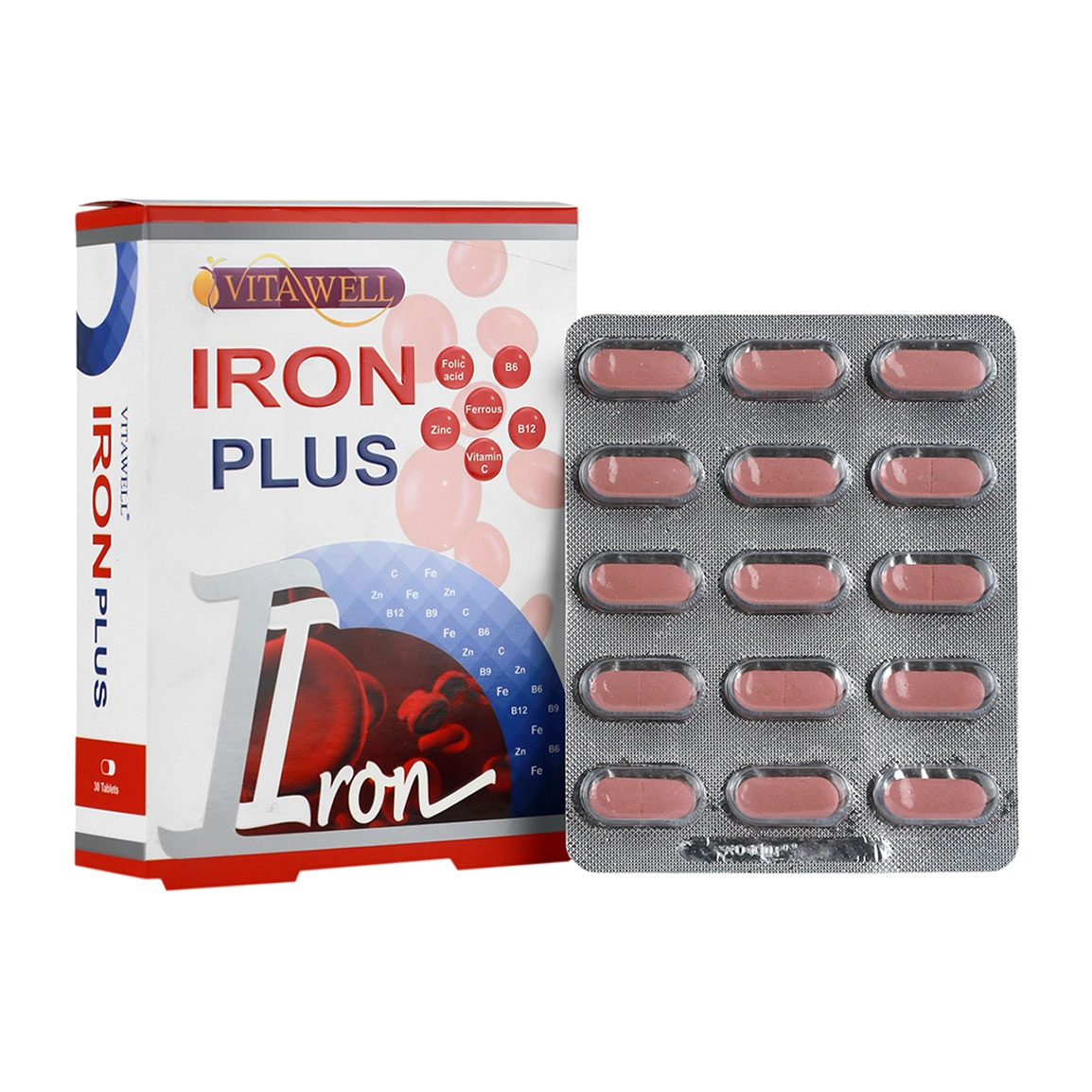 قرص آیرون پلاس بسته 30 عددی