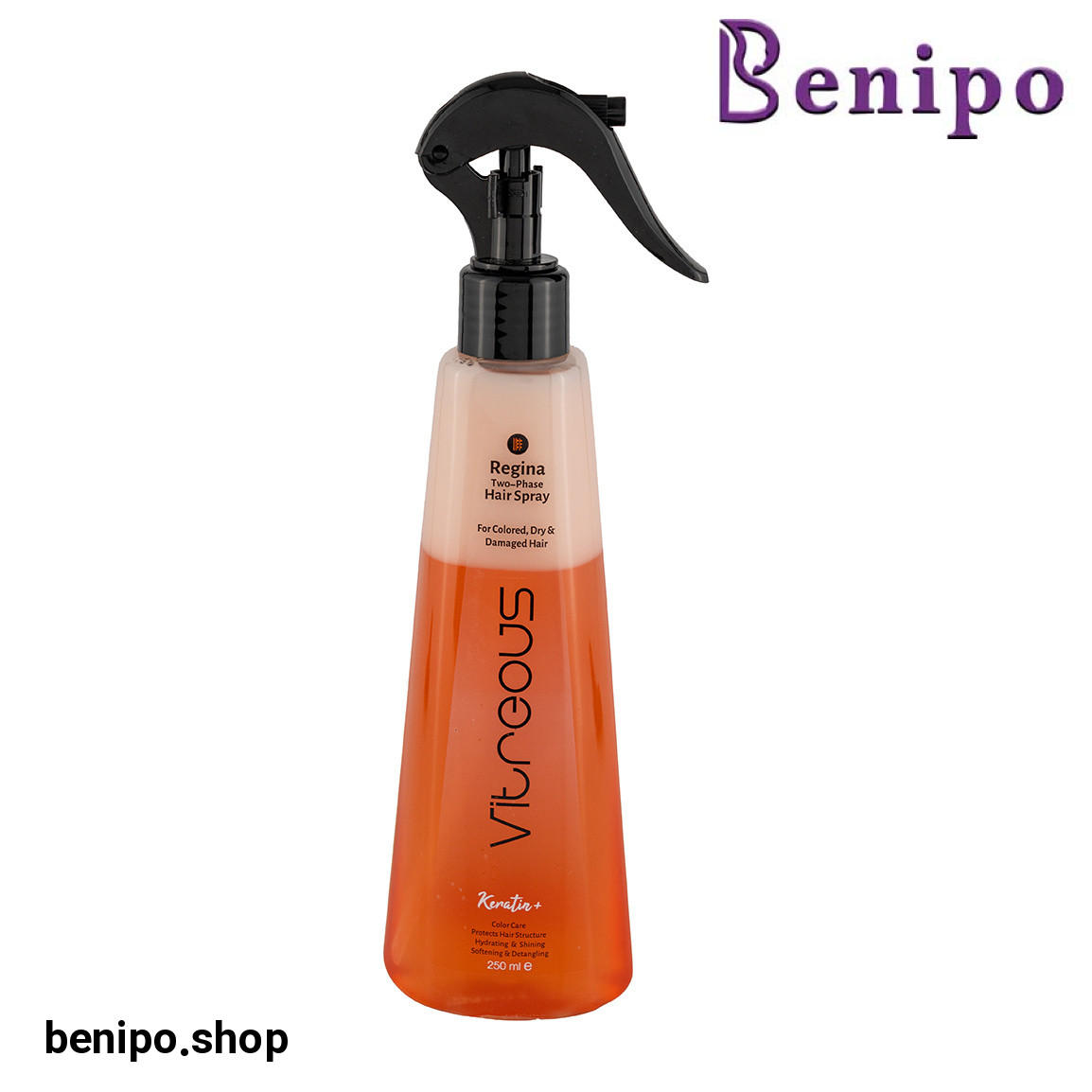 اسپری دو فاز مدل Regina مناسب مو رنگ شده و آسیب دیده حجم 250 میلی لیتر