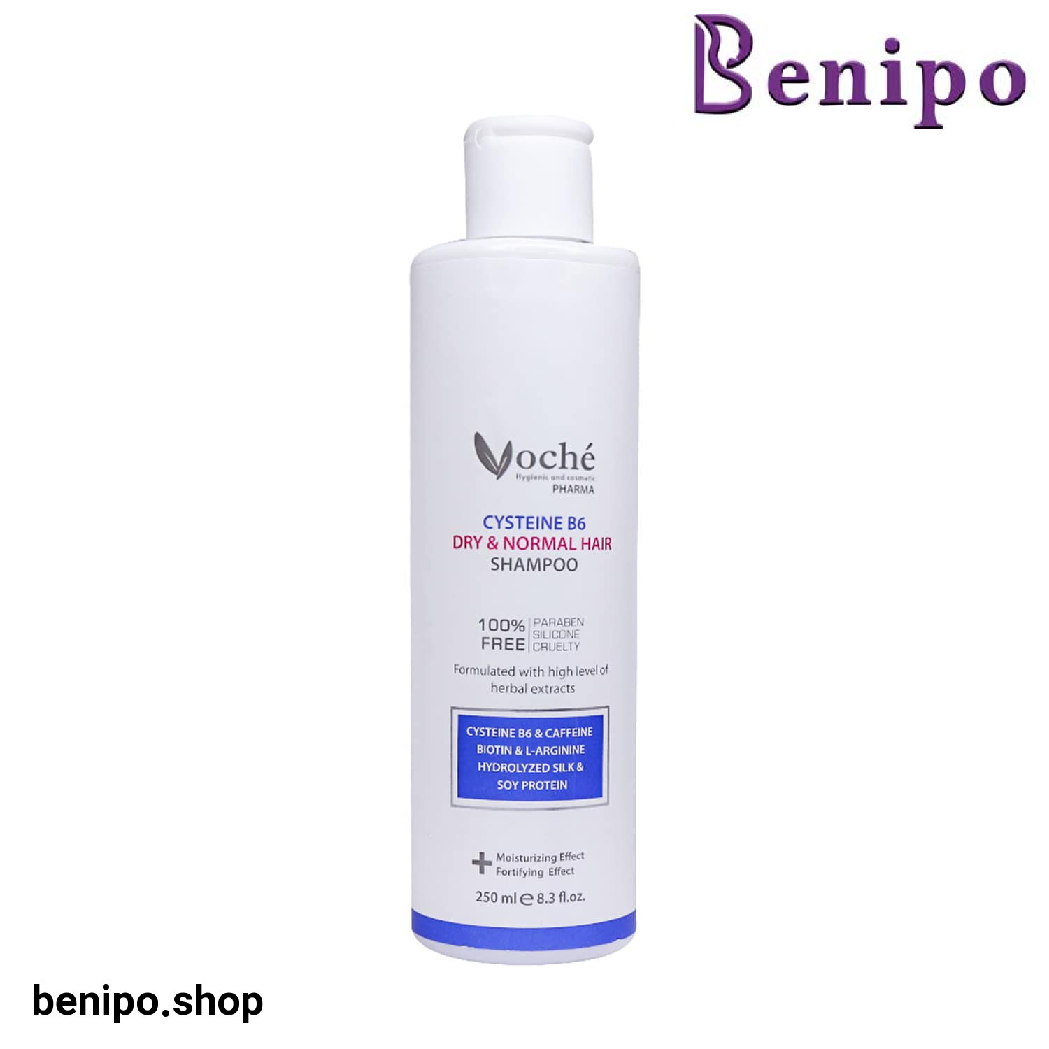 شامپو تقویت کننده سیستین B6 موهای خشک تا نرمال وچه