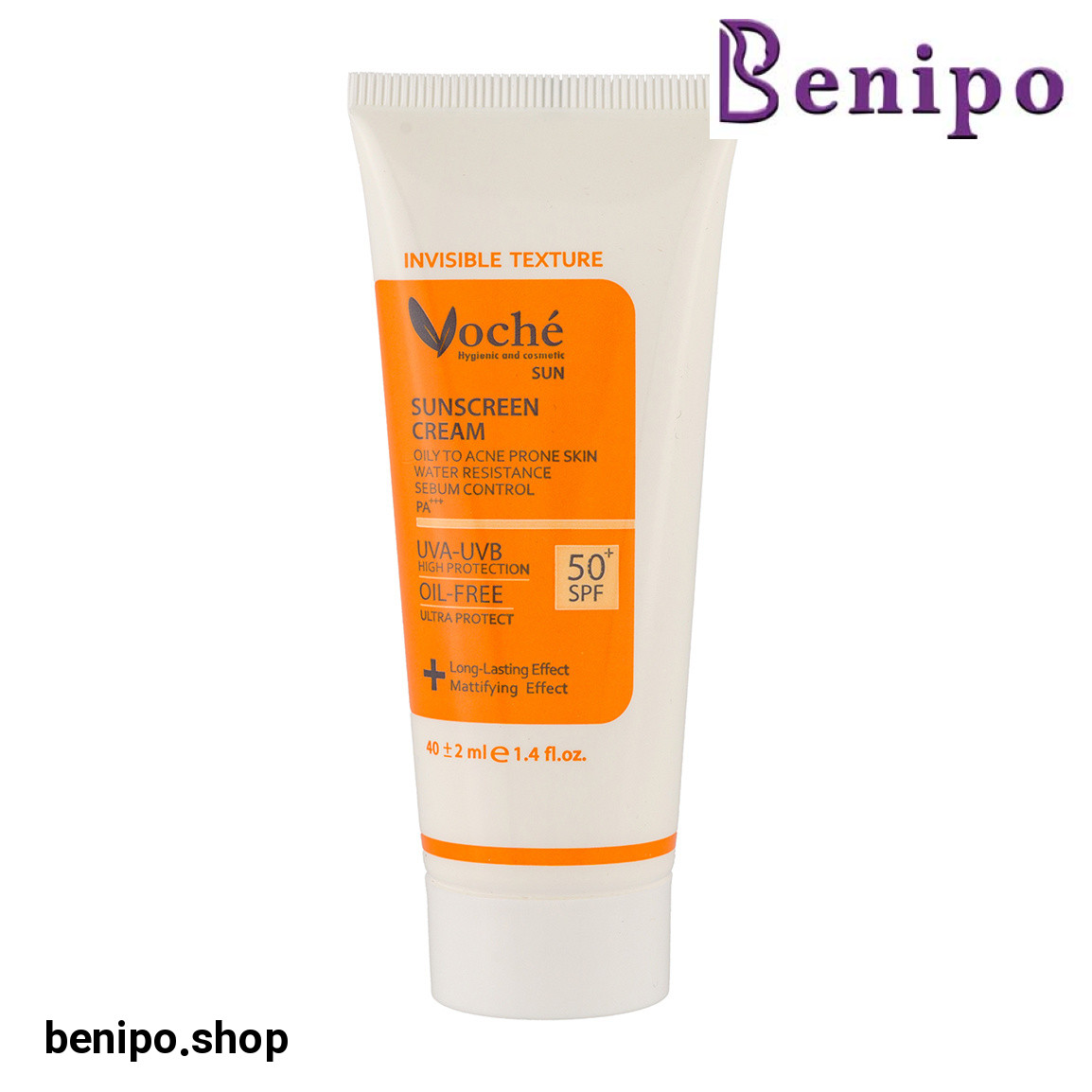 کرم ضد آفتاب بدون رنگ مناسب پوست چرب و مستعد آکنه حجم 40میل