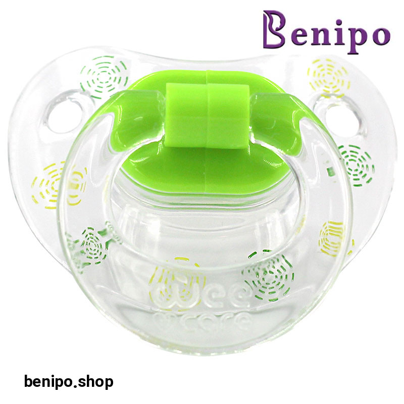 پستانک ارتودنسی سفید چاپدار دسته دار سایز2 مدل جوی فول P122