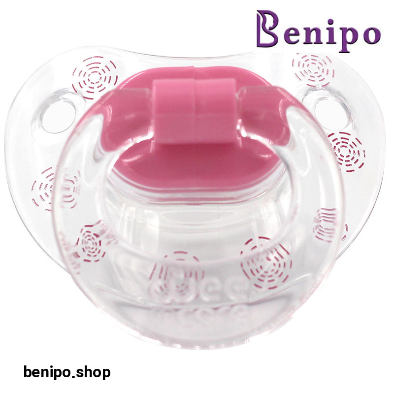 پستانک ارتودنسی سفید چاپدار دسته دار سایز3 مدل جوی فول P123 ارسال با رنگ رندوم