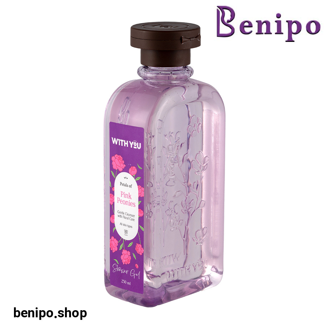 شامپو بدن مدل  Pink Peonies مناسب انواع پوست حجم 250 میلی لیتر