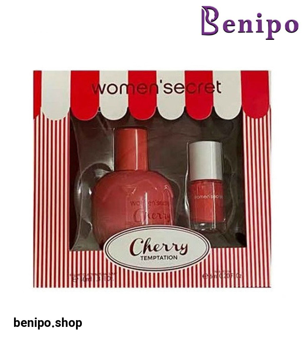پک هدیه چری تمپتیشن پرفیوم 40 میل به همراه لاک