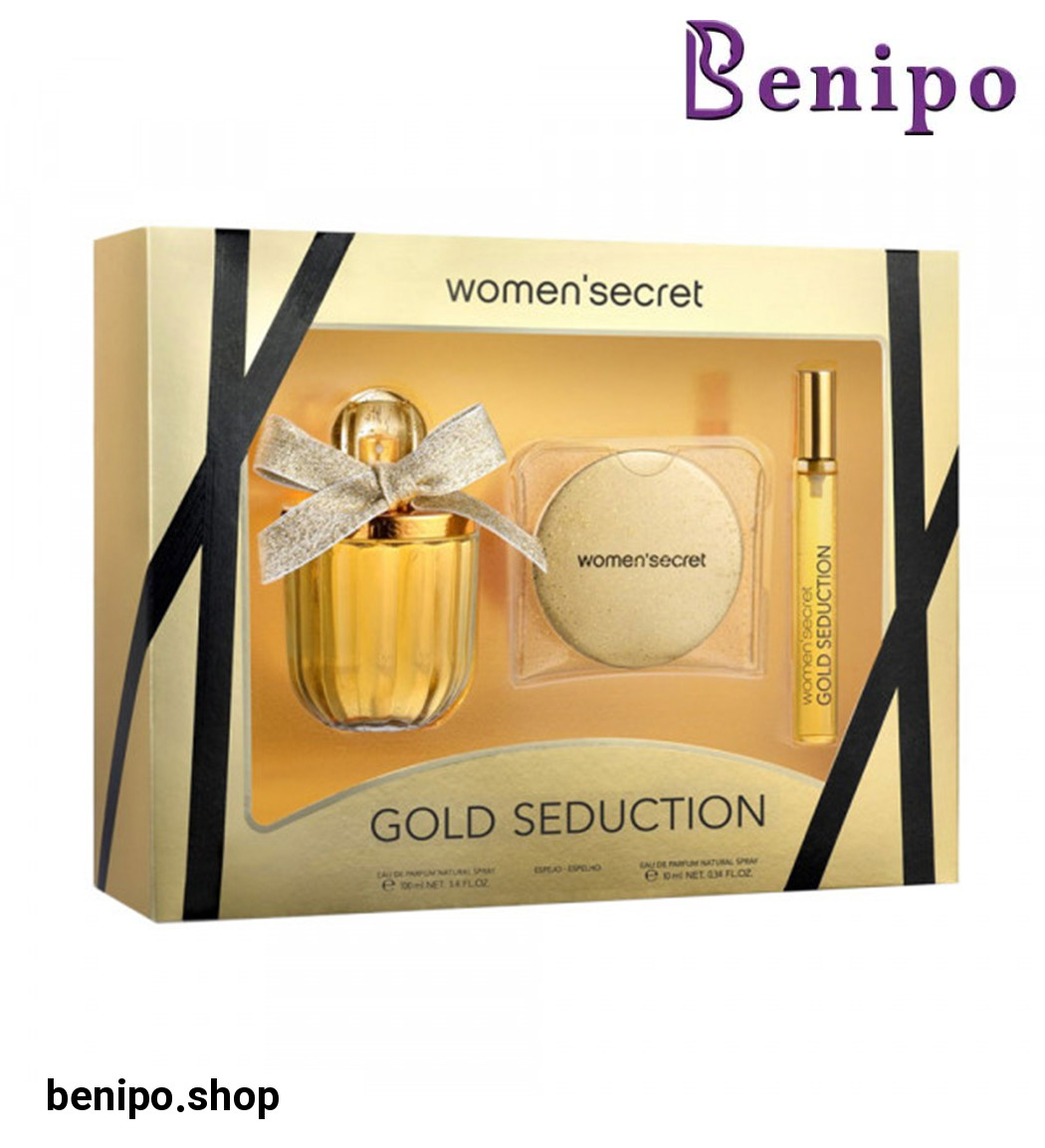 پک هدیه گلد سداکشن پرفیوم 100میل به همراه دئودورانت 10 میل و آینه