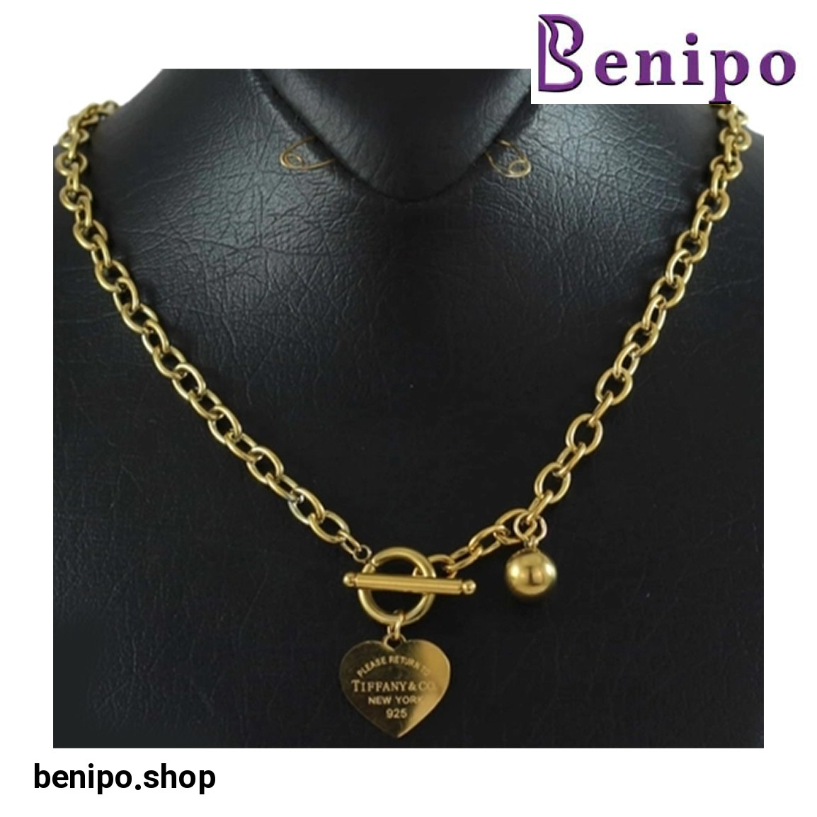 گردنبند زنانه طرح تیفانی قلب کد 33