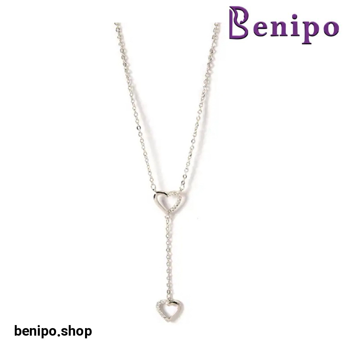 گردنبند زنانه مدل دو قلب