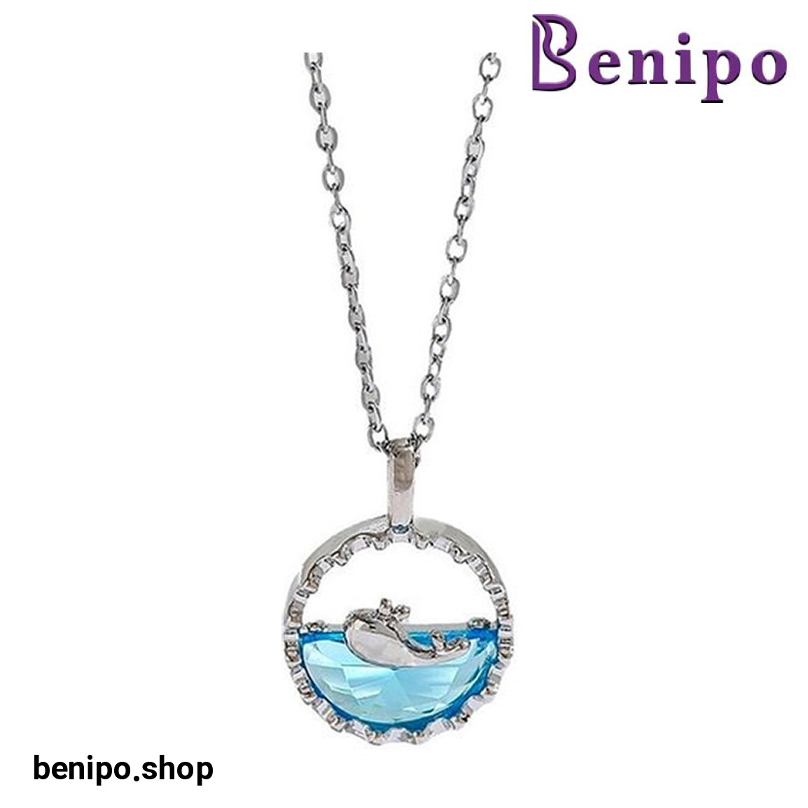 گردنبند زنانه مدل وال و دریا کد 033