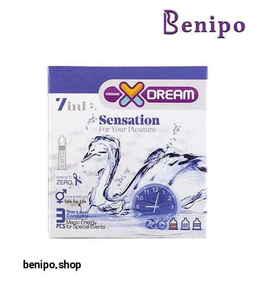 کاندوم 3عددی حساس تاخیری شیاردار خاردار Sensation