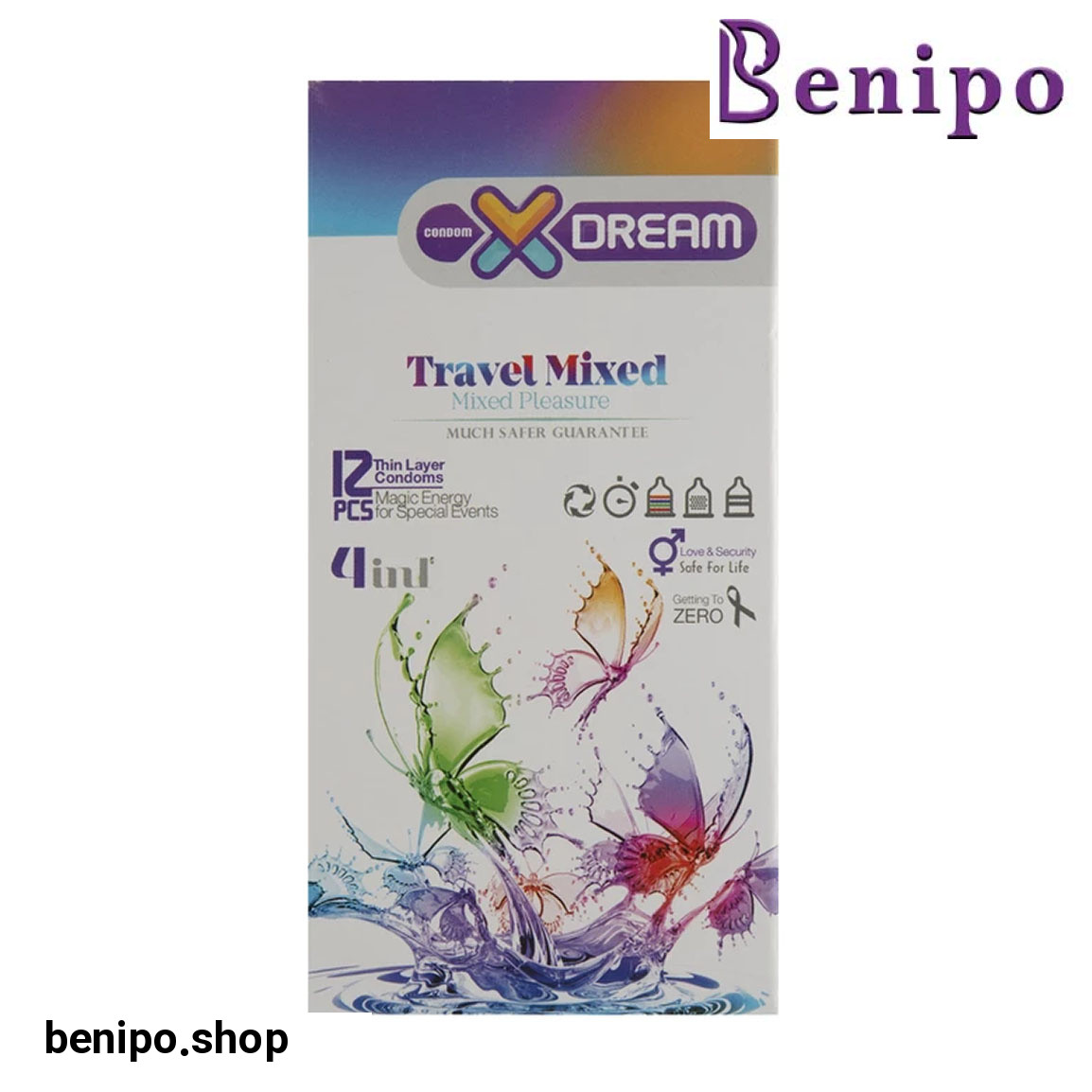 کاندوم 12 عددی گوناگون تراول میکسد