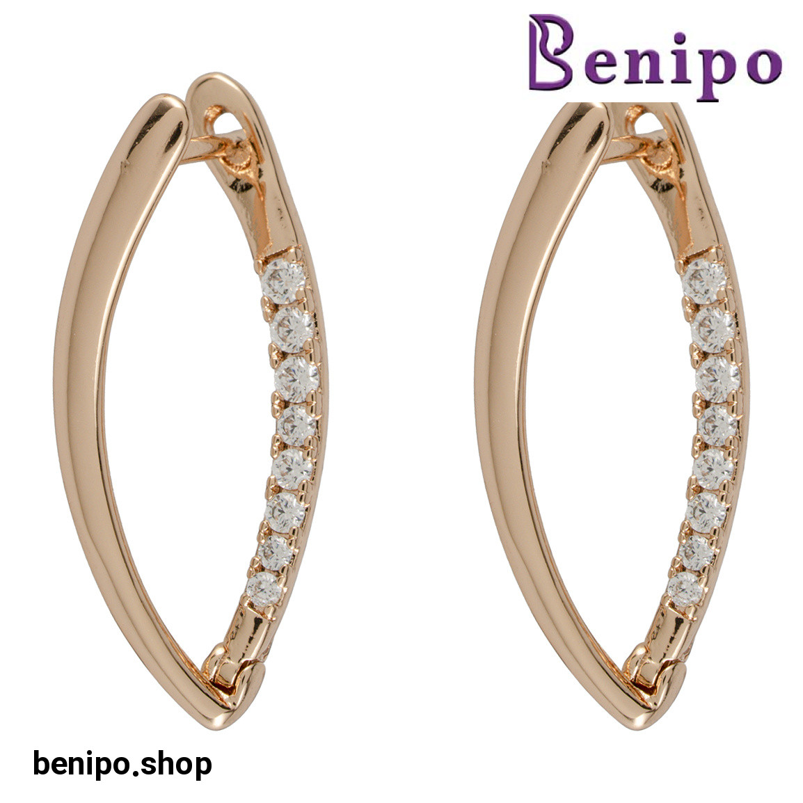 گوشواره میخی فلور نگین دار کد 011