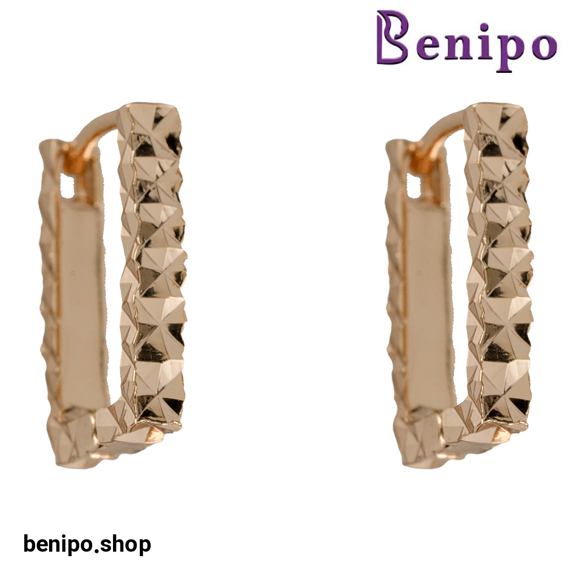 گوشواره حلقه ای تراش کد 014