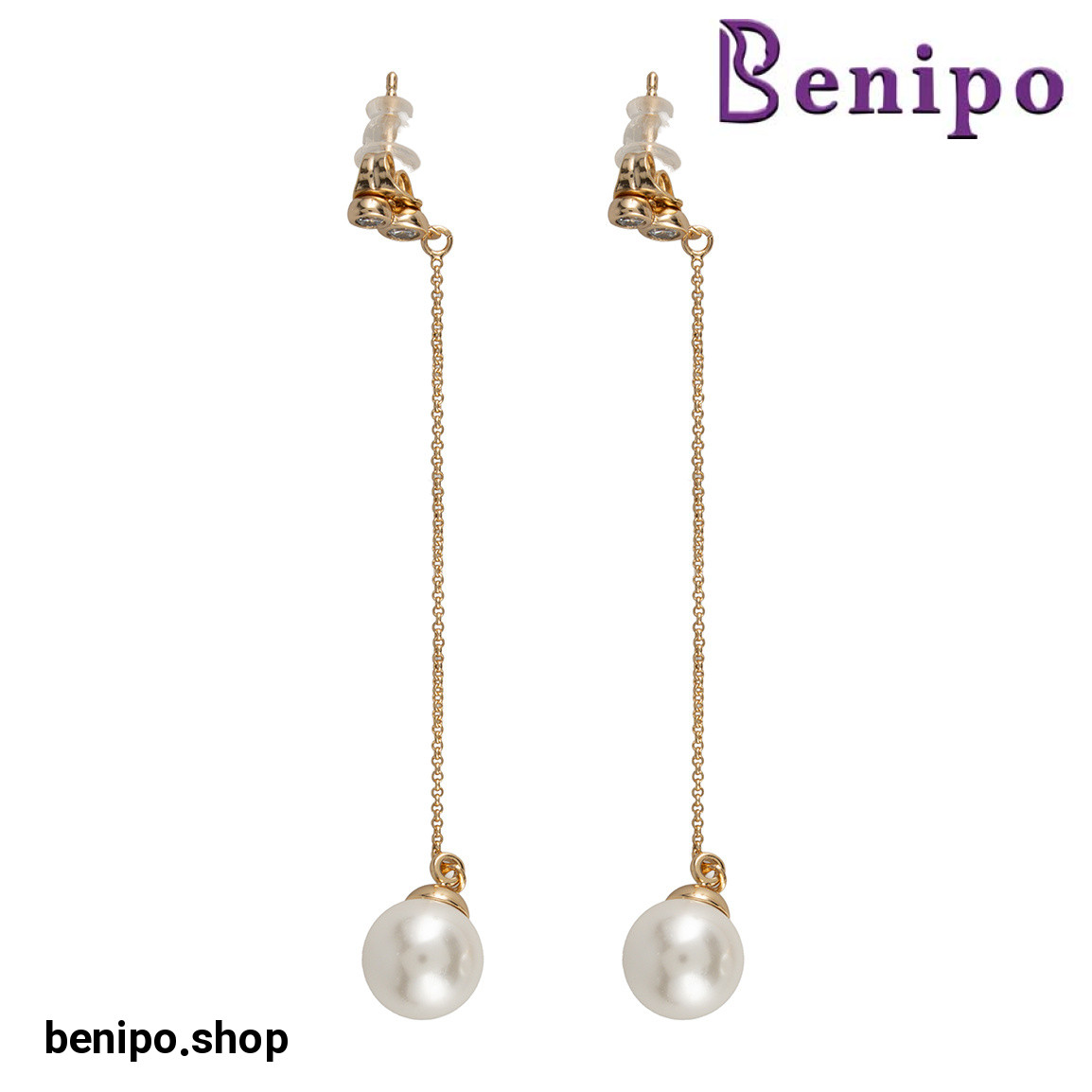 گوشواره میخی مروارید کد 015