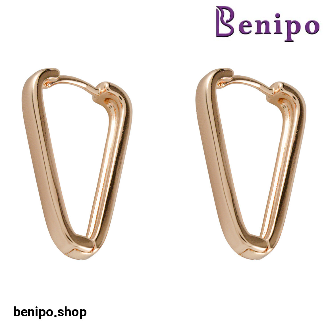 گوشواره حلقه ای مثلث کد 027