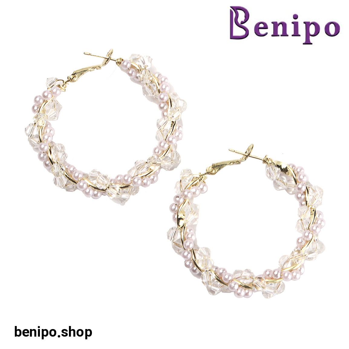 گوشواره خاویاری مرواریدی طلایی