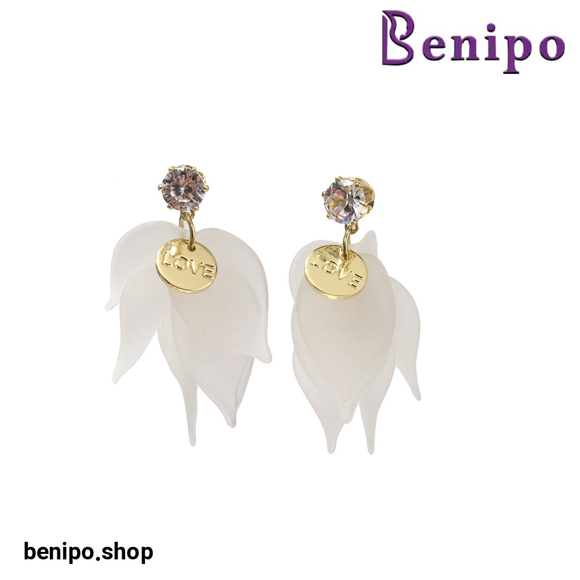 گوشواره مدل کریستال لاله