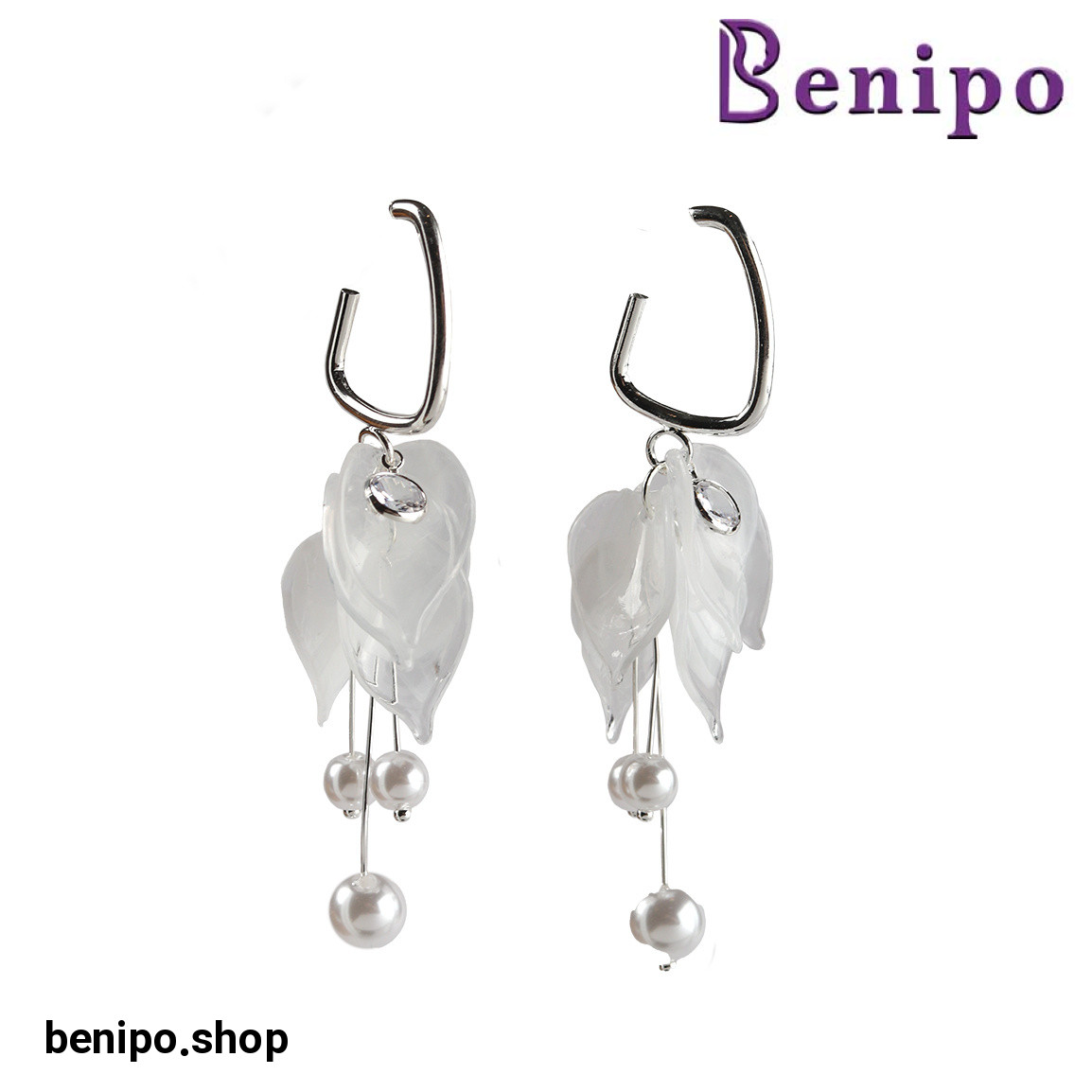 گوشواره مدل کریستال و گوی مونا