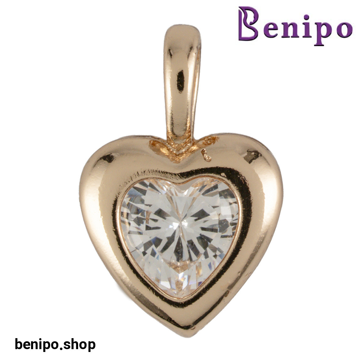 پلاک گردنی قلب تک نگین کد 019