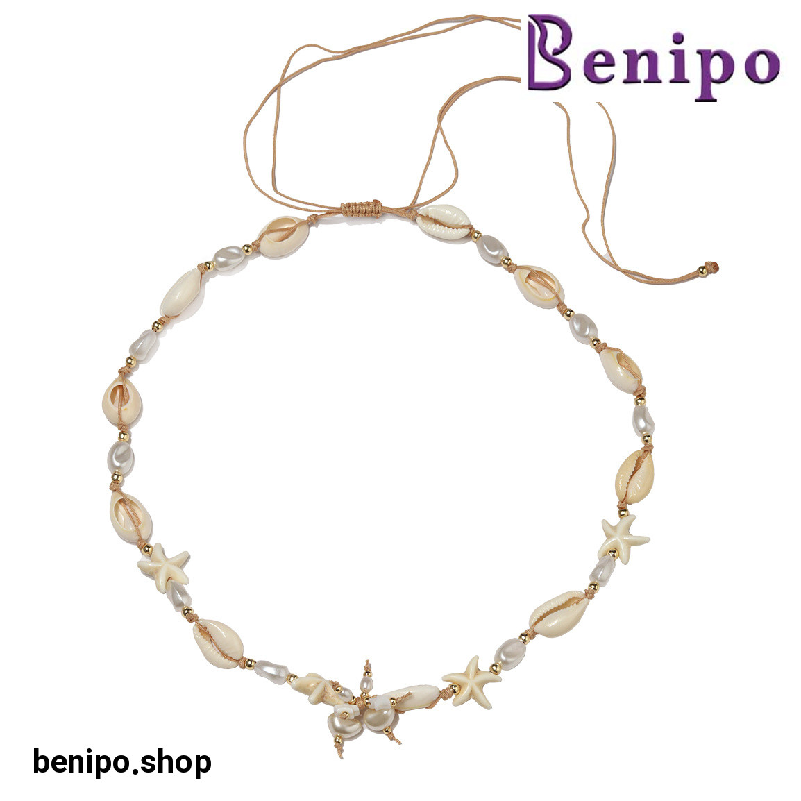 گردنبند مدل صدف ستاره و مروارید
