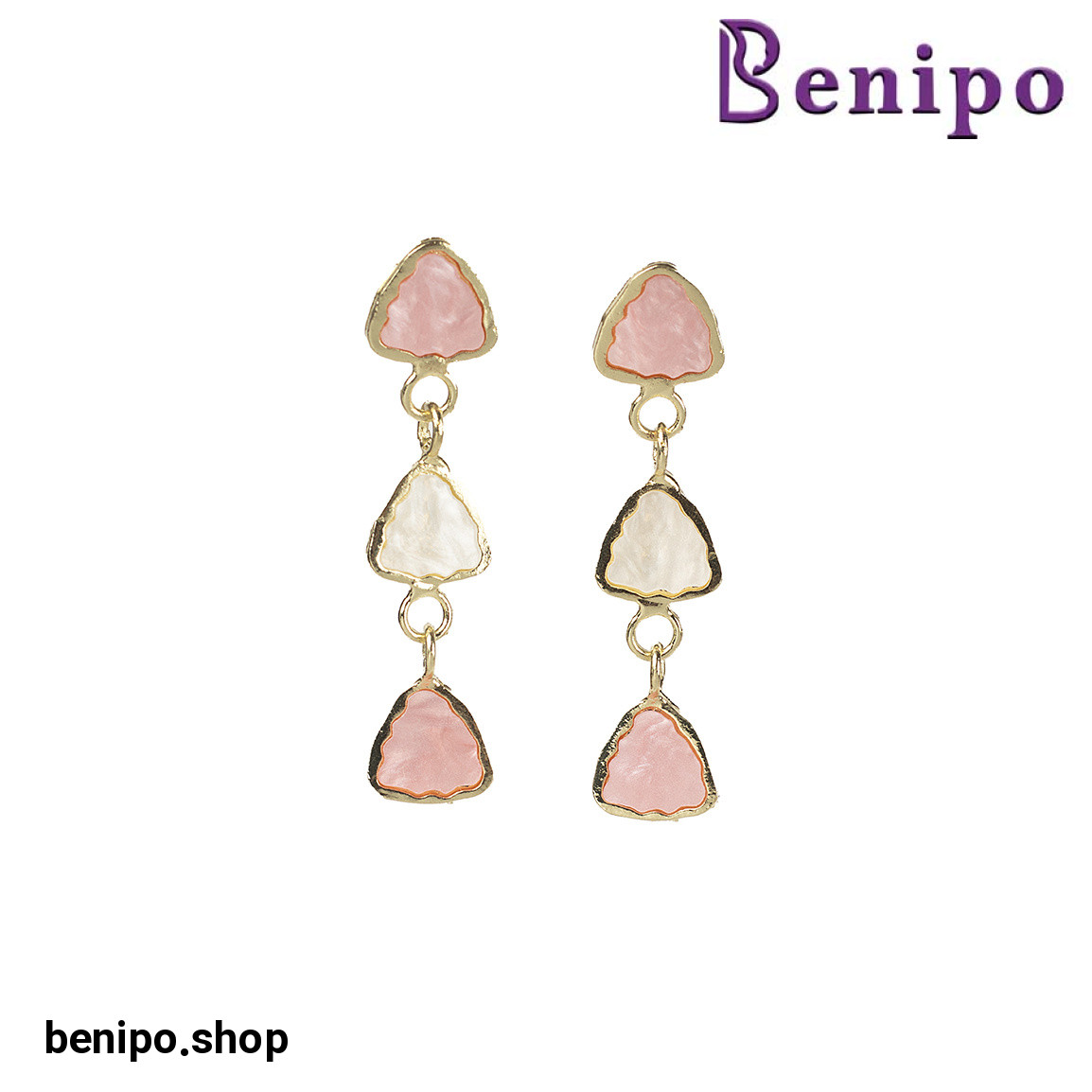 گوشواره مدل آویز میناکاری ترانه