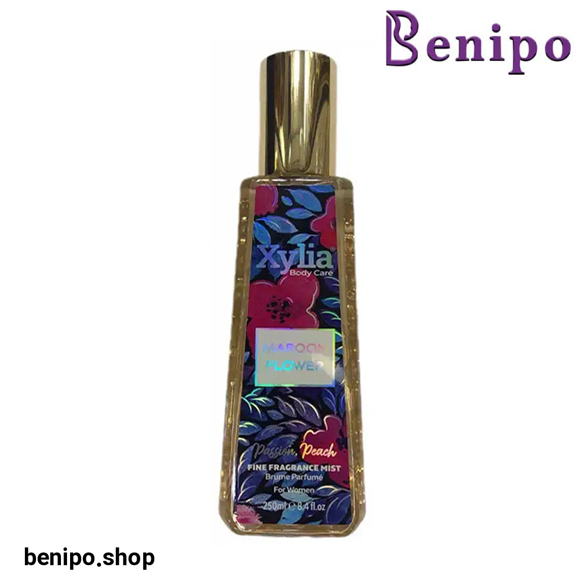 بادی اسپلش زنانه مدل Maroon Flower حجم 250 میلی لیتر