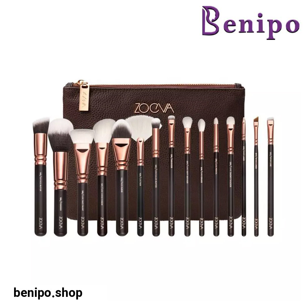 ست براش 15 تکه همراه با کیف رنگ رندوم